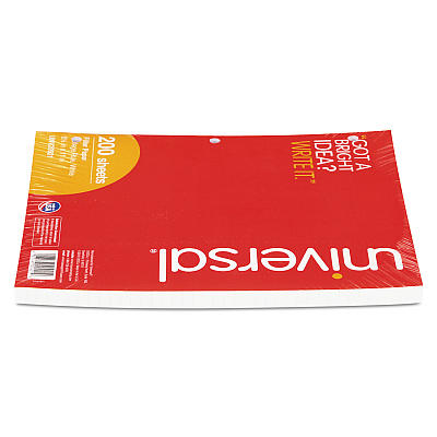 Universal Filler Paper, 3-Hole, 8.5 x 11, Medium/College Rule, 200/Pack (UNV20921)
