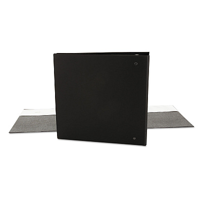 Universal Economy Non-View Round Ring Binder, 3 Rings, 3" Capacity, 11 x 8.5, Black (UNV30407)