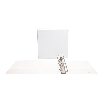 Universal Slant D-Ring View Binder, 3 Rings, 3" Capacity, 11 x 8.5, White (UNV20748)
