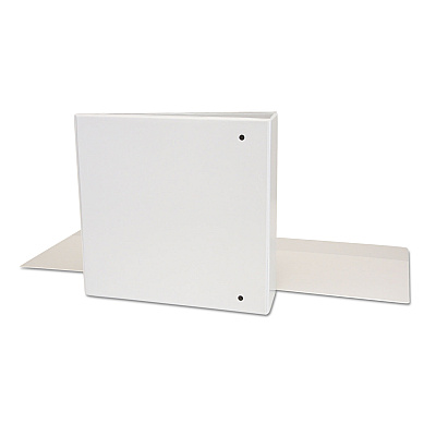 Universal Deluxe Round Ring View Binder, 3 Rings, 3" Capacity, 11 x 8.5, White (UNV20752)