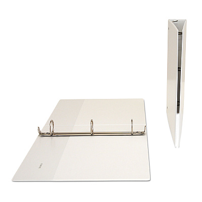 Universal Economy Round Ring View Binder, 3 Rings, 1.5" Capacity, 11 x 8.5, White (UNV20972)