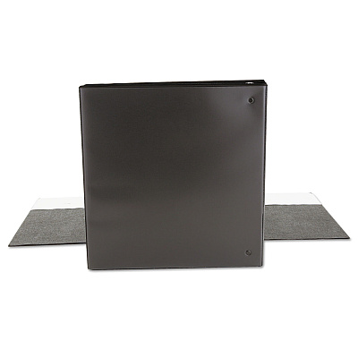 Universal Economy Round Ring View Binder, 3 Rings, 1.5" Capacity, 11 x 8.5, Black (UNV20971)