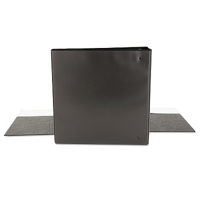 Universal Economy Round Ring View Binder, 3 Rings, 2" Capacity, 11 x 8.5, Black (UNV20981)