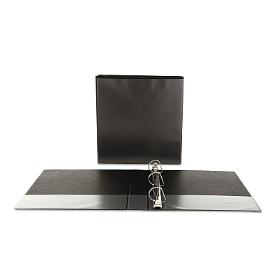 Universal Slant D-Ring View Binder, 3 Rings, 1.5" Capacity, 11 x 8.5, Black (UNV20743)