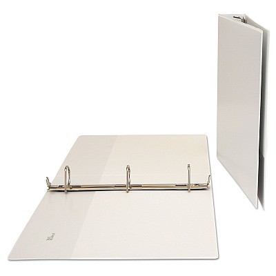Universal Slant D-Ring View Binder, 3 Rings, 1.5" Capacity, 11 x 8.5, White (UNV20744)