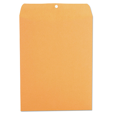 Universal Kraft Clasp Envelope, #93, Square Flap, Clasp/Gummed Closure, 9.5 x 12.5, Brown Kraft, 100/Box (UNV35265)