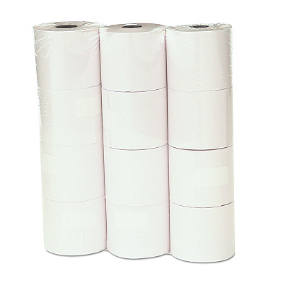 Universal Impact and Inkjet Print Bond Paper Rolls, 0.5" Core, 2.25" x 130 ft, White, 12/Pack (UNV35715GN)