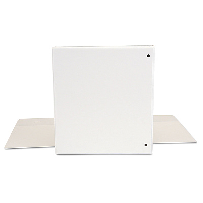 Universal Economy Round Ring View Binder, 3 Rings, 1" Capacity, 11 x 8.5, White (UNV20962)