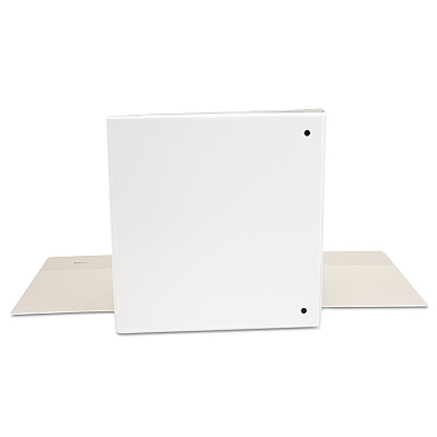 Universal Slant D-Ring View Binder, 3 Rings, 1.5" Capacity, 11 x 8.5, White (UNV20744)