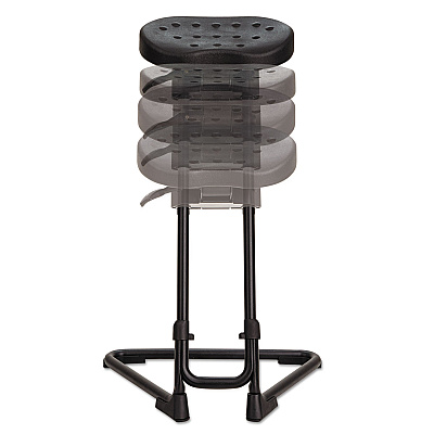 Alera SS Series Sit/Stand Adjustable Stool, Supports Up to 300 lb, Black (ALESS600)