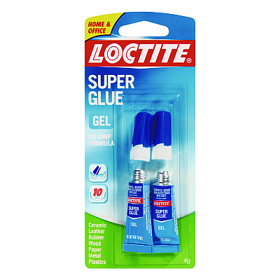 Loctite Super Glue Gel Tubes, 0.07 oz, Dries Clear, 2/Pack (LOC1255800)