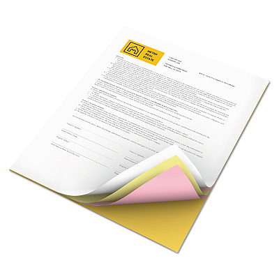 Xerox Vitality Multipurpose Carbonless 4-Part Paper, 8.5 x 11, Goldenrod/Pink/Canary/White, 5,000/Carton (XER3R12856)