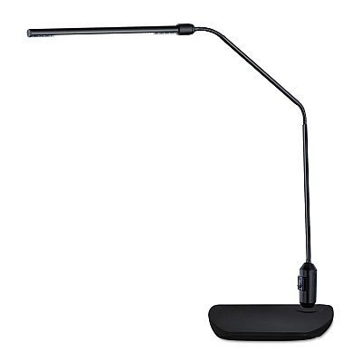 Alera LED Desk Lamp With Interchangeable Base Or Clamp, 5.13w x 21.75d x 21.75h, Black (ALELED902B)