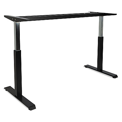 Alera AdaptivErgo Sit-Stand Pneumatic Height-Adjustable Table Base, 59.06" x 28.35" x 26.18" to 39.57", Black (ALEHTPN1B)