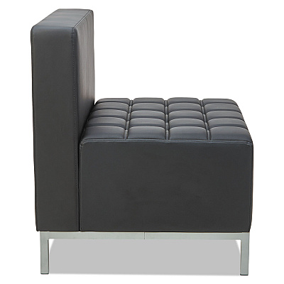 Alera QUB Series Powered Armless L Sectional, 26.38w x 26.38d x 30.5h, Black (ALEQB8116P)