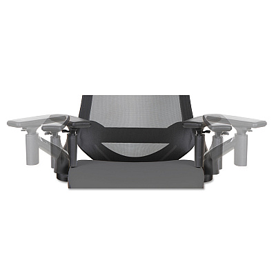 Alera EB-W Series Pivot Arm Multifunction Mesh Chair, Supports 275 lb, 18.62" to 22.32" Seat, Black Seat/Back, Aluminum Base (ALEEBW4213)