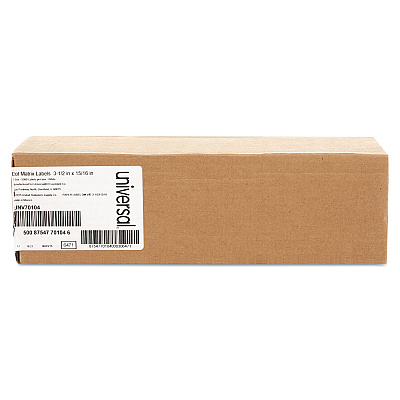 Universal Dot Matrix Printer Labels, Dot Matrix Printers, 0.94 x 3.5, White, 5,000/Box (UNV70104)
