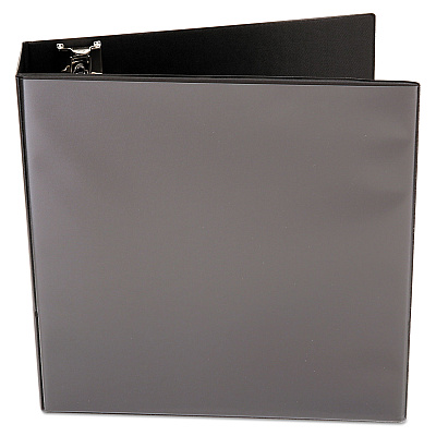 Universal Slant D-Ring View Binder, 3 Rings, 3" Capacity, 11 x 8.5, Black (UNV20747)