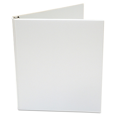 Universal Economy Round Ring View Binder, 3 Rings, 0.5" Capacity, 11 x 8.5, White (UNV20952)