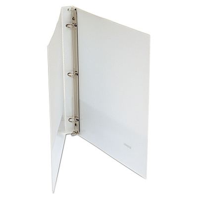 Universal Economy Round Ring View Binder, 3 Rings, 0.5" Capacity, 11 x 8.5, White (UNV20952)