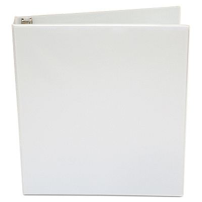 Universal Economy Round Ring View Binder, 3 Rings, 1" Capacity, 11 x 8.5, White (UNV20962)