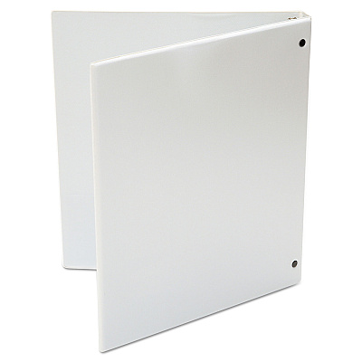 Universal Economy Round Ring View Binder, 3 Rings, 0.5" Capacity, 11 x 8.5, White (UNV20952)