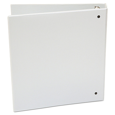 Universal Economy Round Ring View Binder, 3 Rings, 1.5" Capacity, 11 x 8.5, White (UNV20972)