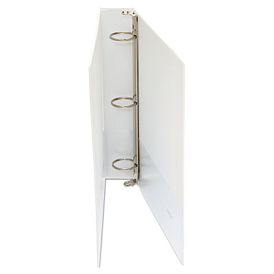 Universal Economy Round Ring View Binder, 3 Rings, 1.5" Capacity, 11 x 8.5, White (UNV20972)