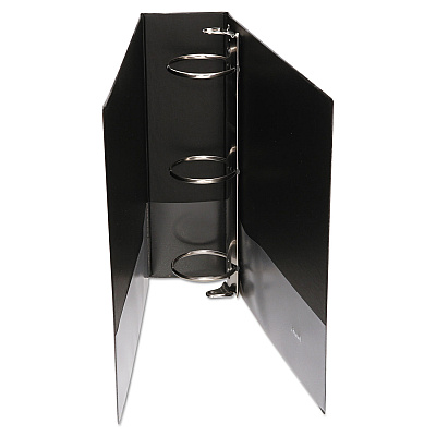 Universal Economy Round Ring View Binder, 3 Rings, 3" Capacity, 11 x 8.5, Black (UNV20991)