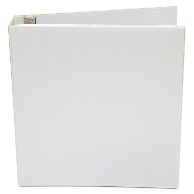 Universal Economy Round Ring View Binder, 3 Rings, 1.5" Capacity, 11 x 8.5, White (UNV20972)
