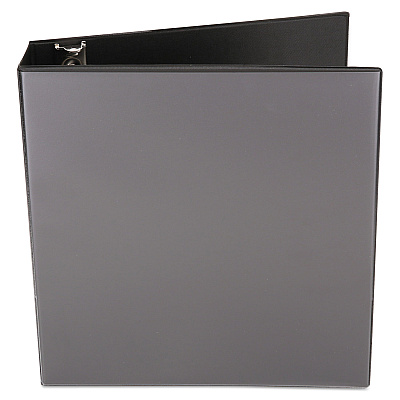 Universal Economy Round Ring View Binder, 3 Rings, 2" Capacity, 11 x 8.5, Black (UNV20981)