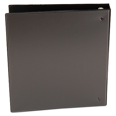 Universal Economy Round Ring View Binder, 3 Rings, 1.5" Capacity, 11 x 8.5, Black (UNV20971)