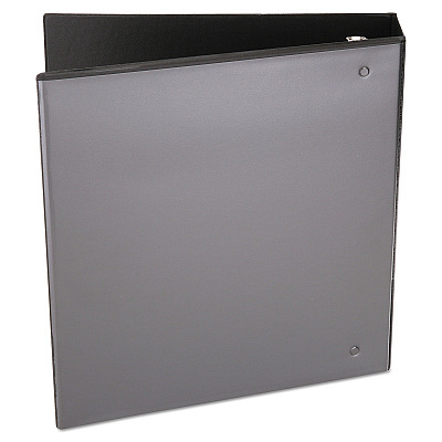 Universal Economy Round Ring View Binder, 3 Rings, 2" Capacity, 11 x 8.5, Black (UNV20981)