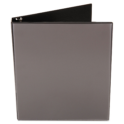 Universal Economy Round Ring View Binder, 3 Rings, 1" Capacity, 11 x 8.5, Black (UNV20961)