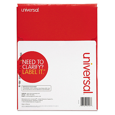 Universal Copier Mailing Labels, Copiers, 2 x 4.25, White, 10/Sheet, 100 Sheets/Box (UNV90107)