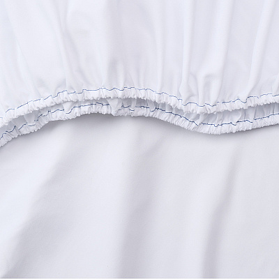 Lulworth T200 Fitted Bed Sheets White Queen (6pk), Pack Of 6 (PK-T200-608012-6PK)
