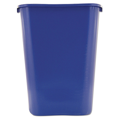 Rubbermaid Commercial Deskside Recycling Container with Symbol, Large, 41.25 qt, Plastic, Blue (RCP295773BE)