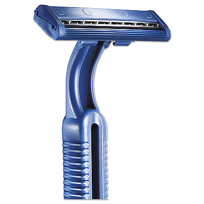 Gillette GoodNews Regular Disposable Razor, 2 Blades, Navy Blue, 10/Pack, 10 Pack/Carton (PGC11004CT)