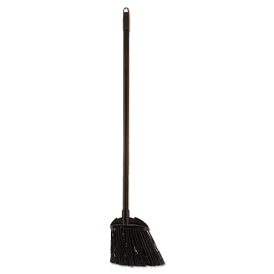 Rubbermaid Commercial Angled Lobby Broom, Poly Bristles, 35" Handle, Black (RCP637400BLA)
