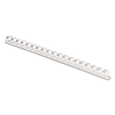 Fellowes Plastic Comb Bindings, 1/2" Diameter, 90 Sheet Capacity, White, 100/Pack (52372)