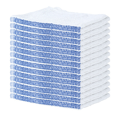 Qwick Wick Bar Mop Towel 30oz Blue Stripe, Case Of 60 (N030-W65-5DZ)