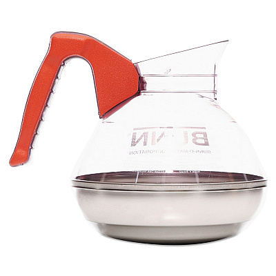 BUNN 64 oz. Easy Pour Decanter, Orange Handle (BUN6101)