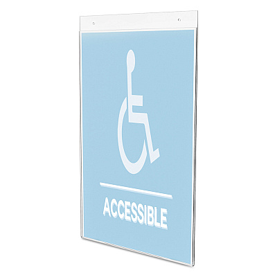 deflecto Classic Image Single-Sided Wall Sign Holder, Plastic, 11 x 17 Insert, Clear (DEF68001)