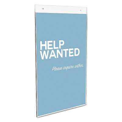 deflecto Classic Image Single-Sided Wall Sign Holder, Plastic, 11 x 17 Insert, Clear (DEF68001)