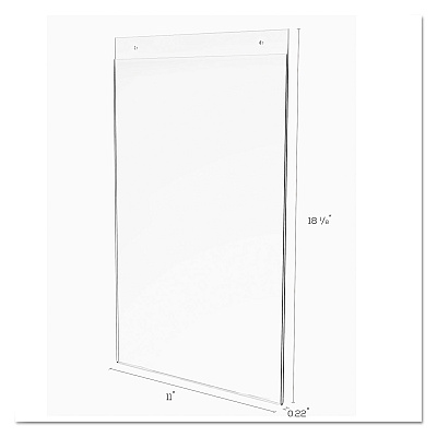 deflecto Classic Image Single-Sided Wall Sign Holder, Plastic, 11 x 17 Insert, Clear (DEF68001)