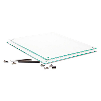 deflecto Superior Image Beveled Edge Sign Holder, Letter Insert, Clear/Green-Tinted Edges (DEF799693)
