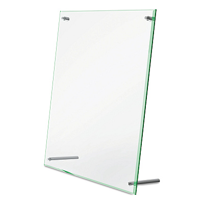 deflecto Superior Image Beveled Edge Sign Holder, Letter Insert, Clear/Green-Tinted Edges (DEF799693)