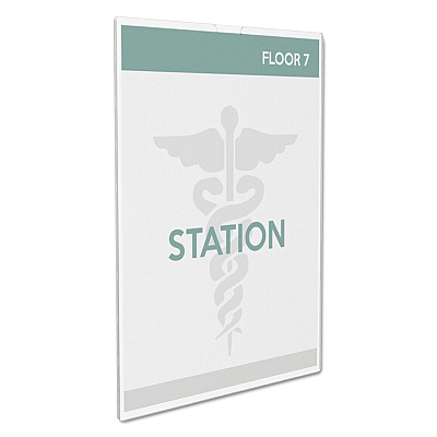 deflecto Superior Image Cubicle Sign Holder, 8.5 x 11 Insert, Clear (DEF588601)