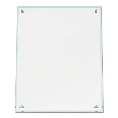 deflecto Superior Image Beveled Edge Sign Holder, Letter Insert, Clear/Green-Tinted Edges (DEF799693)