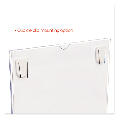 deflecto Superior Image Cubicle Sign Holder, 8.5 x 11 Insert, Clear (DEF588601)